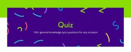General Knowledge Quiz Questions - Easy-To-Use Website Mockup