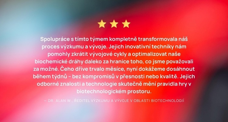 Efektivita v biochemickém designu Šablona HTML