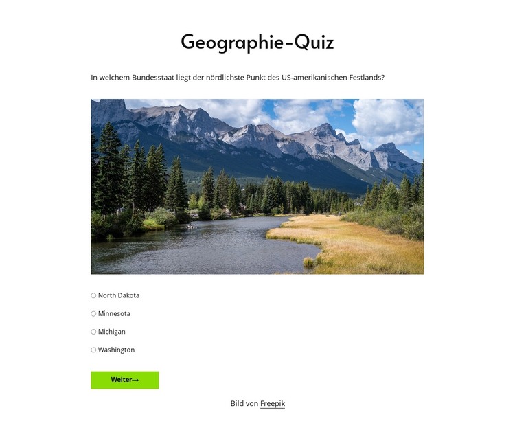 Testen Sie Ihre Geographiekenntnisse HTML-Vorlage