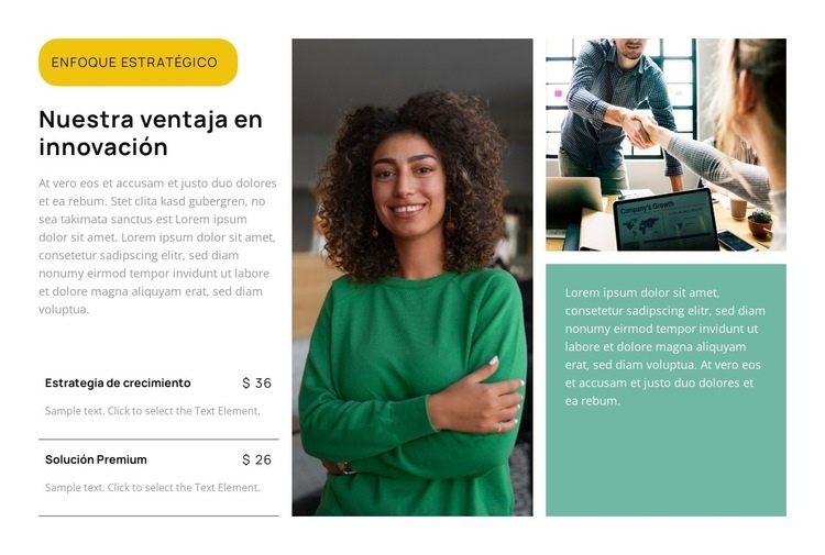 Transformando la biotecnología Maqueta de sitio web