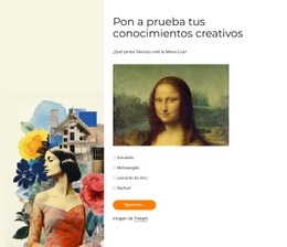 Pon A Prueba Tus Conocimientos Creativos: Página De Destino Moderna
