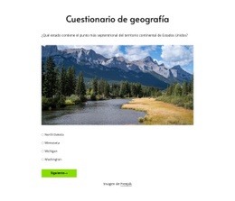 Pon A Prueba Tus Conocimientos De Geografía Plantilla HTML5