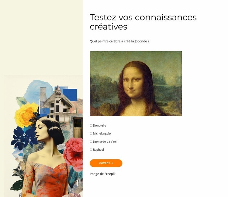 Testez vos connaissances créatives Modèle