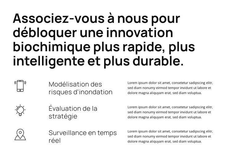 Outils avancés, découverte rapide Modèle de site Web