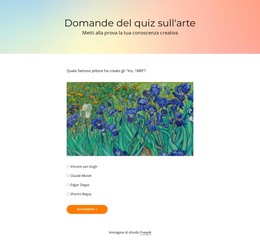 Sfida A Quiz Sull'Arte - Modello Di Una Pagina