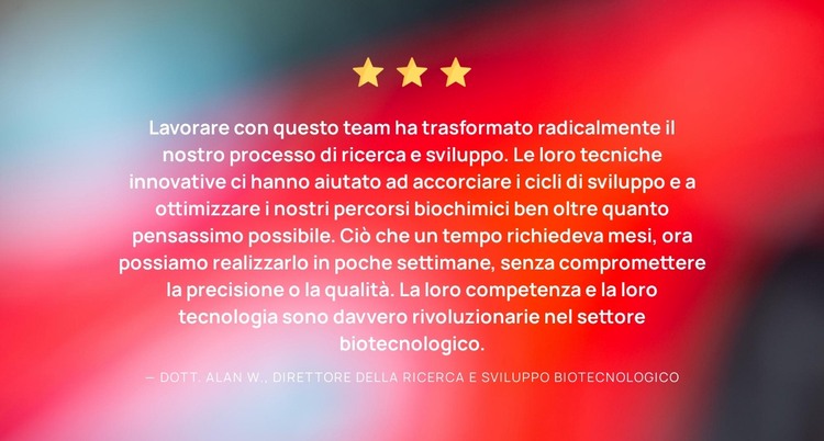 Efficienza nella progettazione biochimica Modello HTML