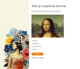 Geweldig Website-Ontwerp Voor Test Je Creatieve Kennis