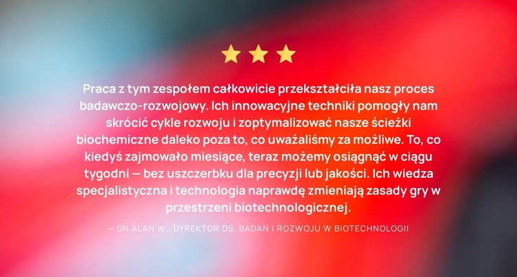 Wydajność w projektowaniu biochemicznym Szablon CSS