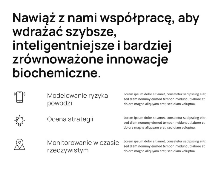 Zaawansowane narzędzia, szybkie odkrywanie Szablon HTML