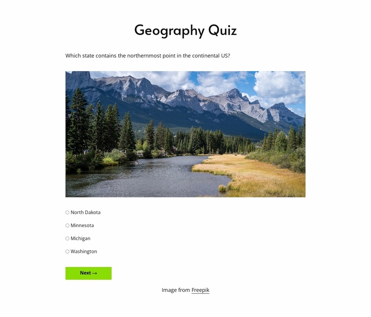 Test your geography skills Landing Page