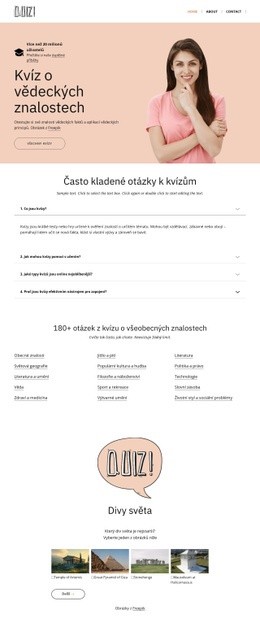 Zpochybněte své vědecké znalosti HTML Šablony
