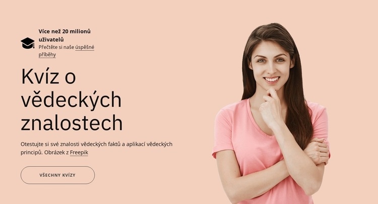 Kvíz o vědeckých znalostech Šablona