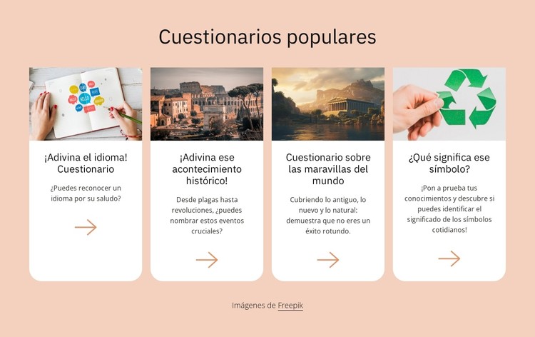 Cuestionarios populares Plantilla CSS