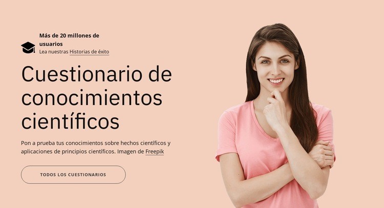 Cuestionario de conocimientos científicos Plantilla HTML5