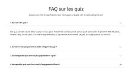 Outils De Conception Pour FAQ Sur Le Quiz
