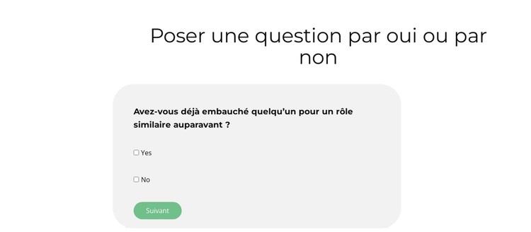 Testez vos connaissances maintenant Modèle CSS