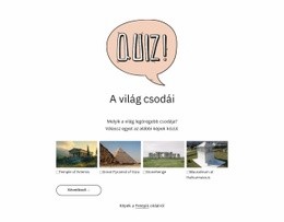 A Világ Csodái Kvíz – Weboldal Tervezés