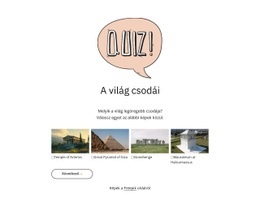 A Világ Csodái Kvíz - Gyönyörű Weboldal Dizájn