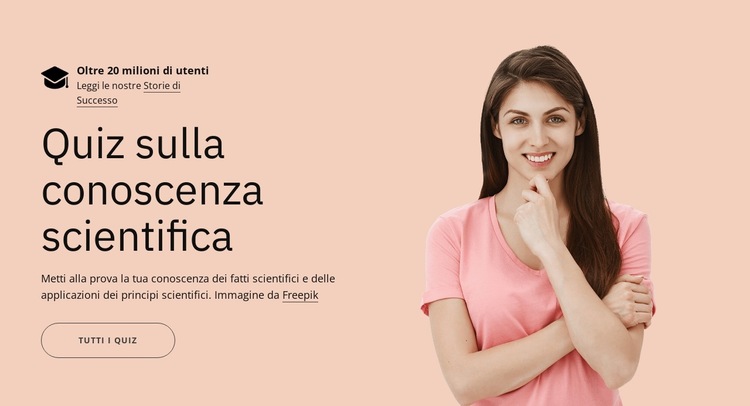 Quiz sulla conoscenza scientifica Modello di sito Web