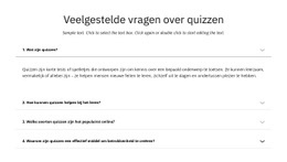 Quiz Veelgestelde Vragen