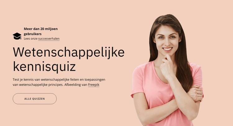 Quiz over wetenschappelijke kennis Sjabloon