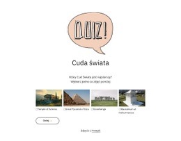 Quiz O Cudach Świata - Projekt Strony Internetowej