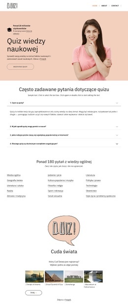 Sprawdź swoją wiedzę naukową Szablony