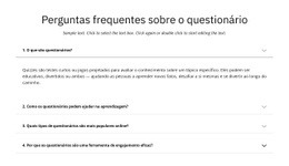 Perguntas Frequentes Sobre O Questionário Modelo