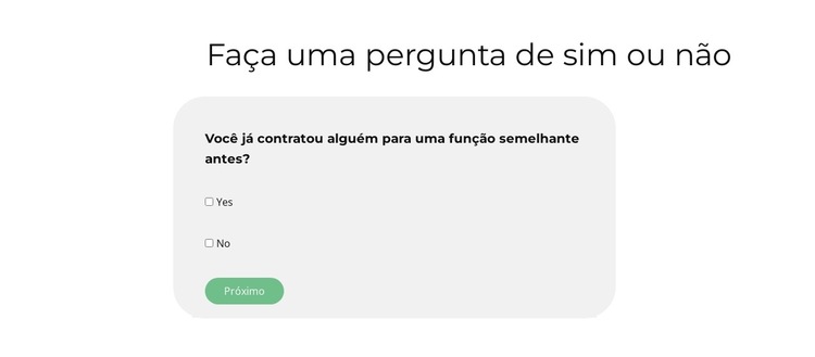 Teste seus conhecimentos agora Modelo de site