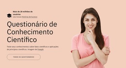 Questionário De Conhecimentos Científicos Tema WordPress