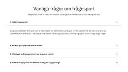 Vanliga Frågor Om Frågesport - Mall För Webbutveckling