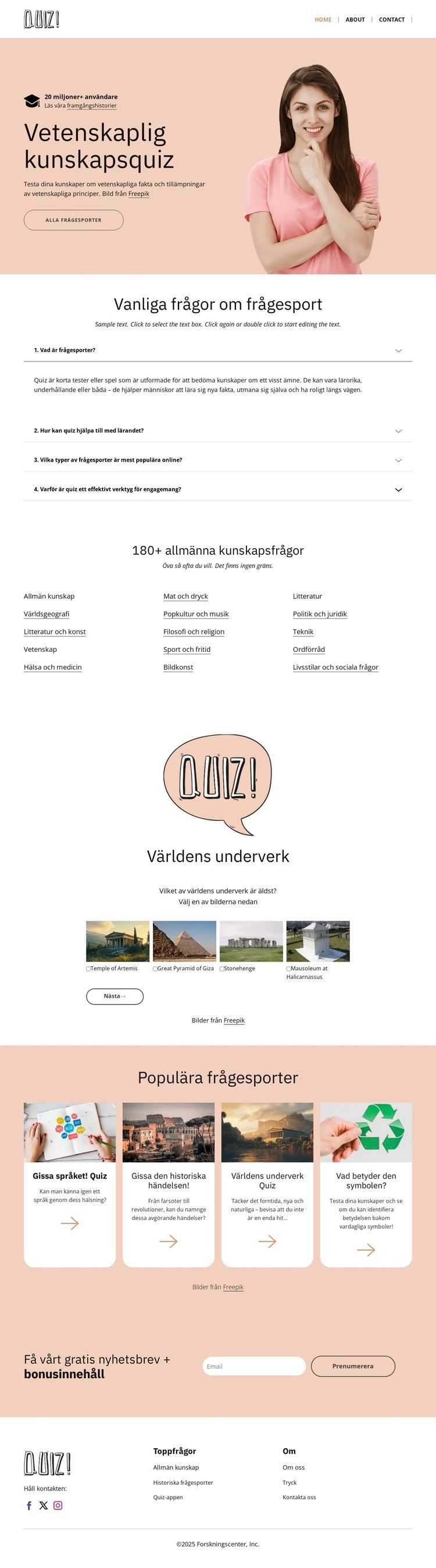 Utmana dina vetenskapliga kunskaper Mall