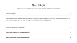 Quiz Faq Template