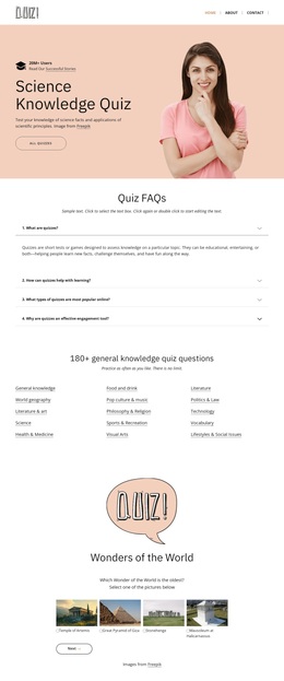 Challenge your scientific knowledge Templates