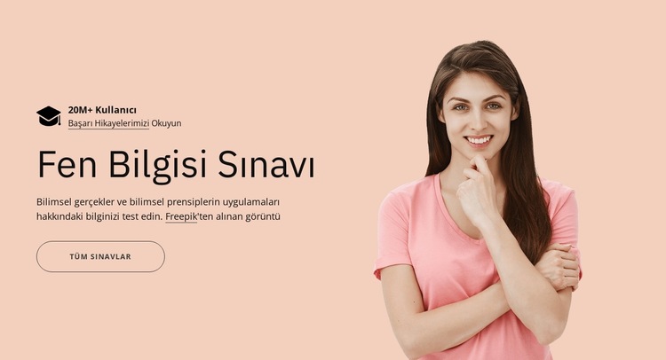 Fen bilgisi sınavı Web Sitesi Şablonu
