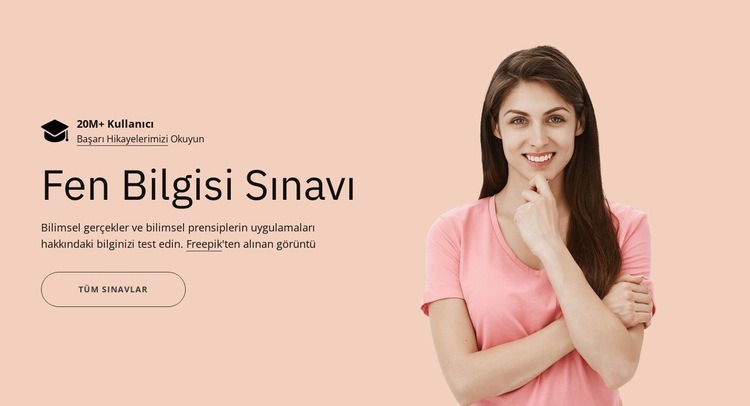 Fen bilgisi sınavı Web sitesi tasarımı