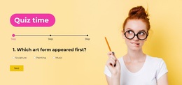 Stunning Web Design For Quick Art Trivia Quiz