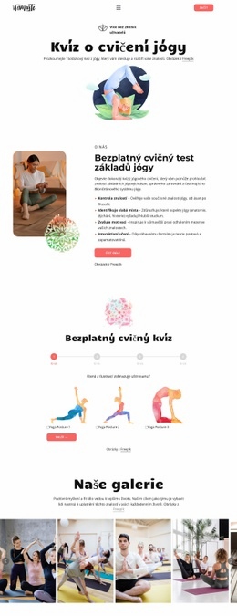 Kvíz o znalostech jógy HTML Šablony