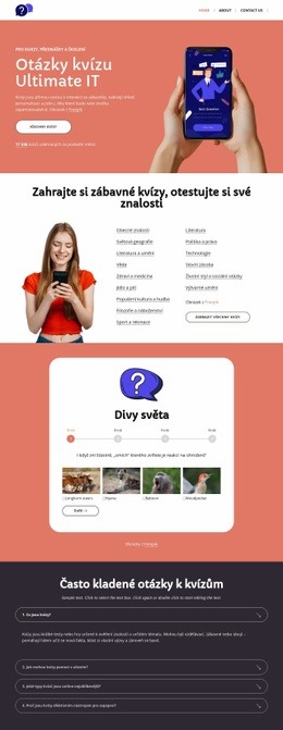 Zahrajte Si Zábavné Kvízy Šablona HTML