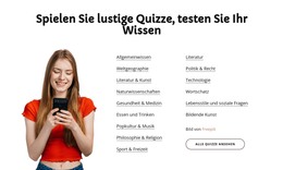 Test Your Trivia - Zielseitenvorlage