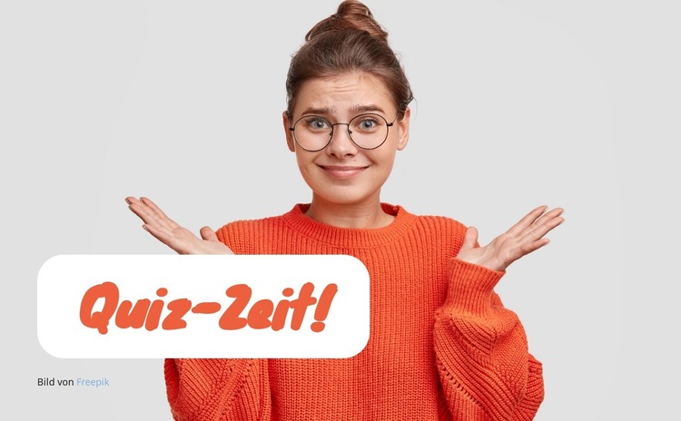 Entdecken Sie mit einem Quiz HTML-Vorlage