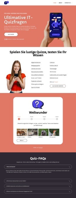 Spielen Sie lustige Quizze Vorlagen