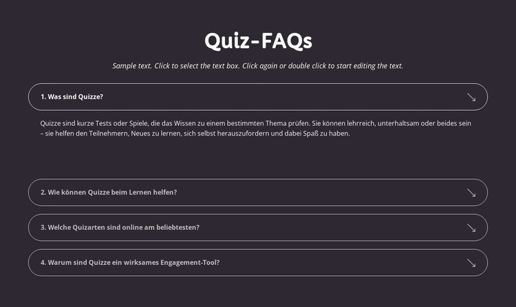 Quiz-FAQs Vorlage