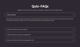 Website-Layout Für Quiz-FAQs