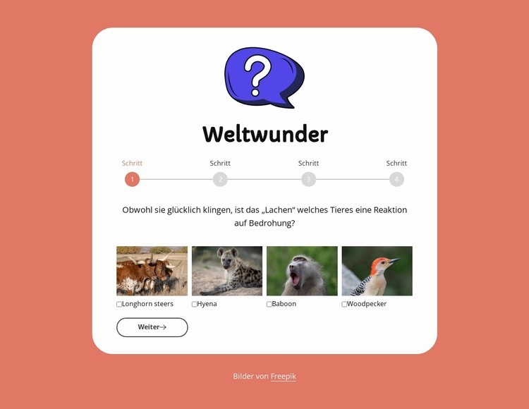 Geographie-Quiz Landing Page