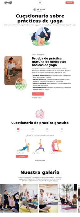 Cuestionario de conocimientos de yoga Plantillas