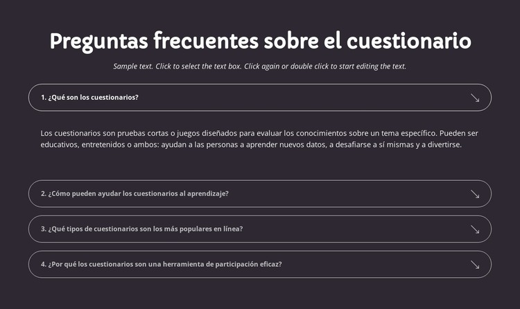 Preguntas frecuentes sobre el cuestionario Plantilla HTML