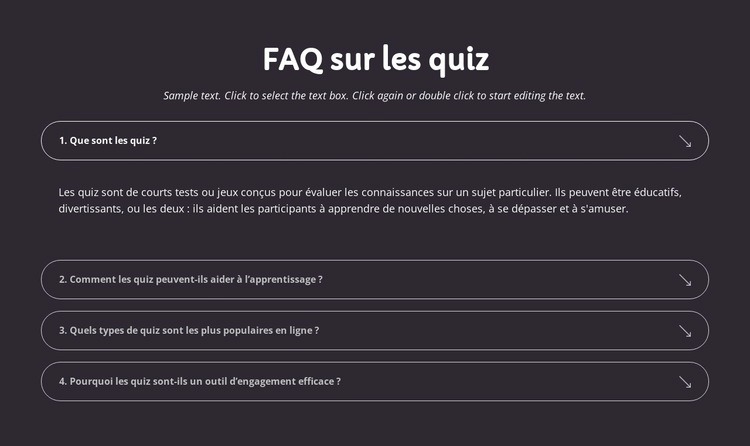 FAQ sur les quiz Conception de site Web