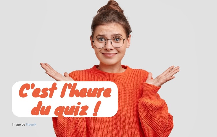 Découvrez avec un quiz Modèle de site Web