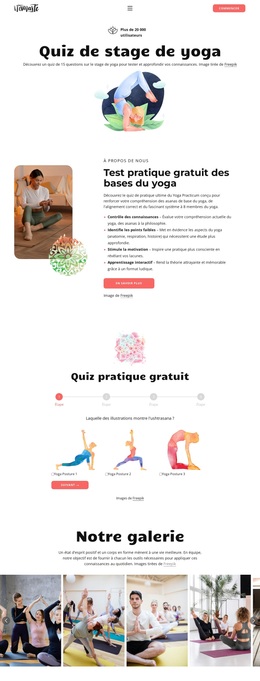 Quiz sur les connaissances en yoga Thèmes WordPress